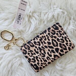Victoria's Secret Leopard zipper card case wallet